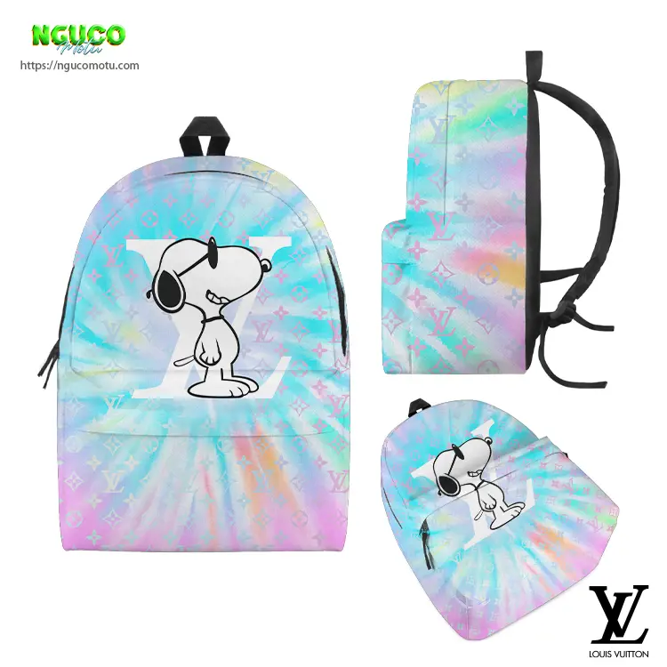 Backpack snoopy  v2 and louis vuitton gift unique laptop backpacks for man woman and kid